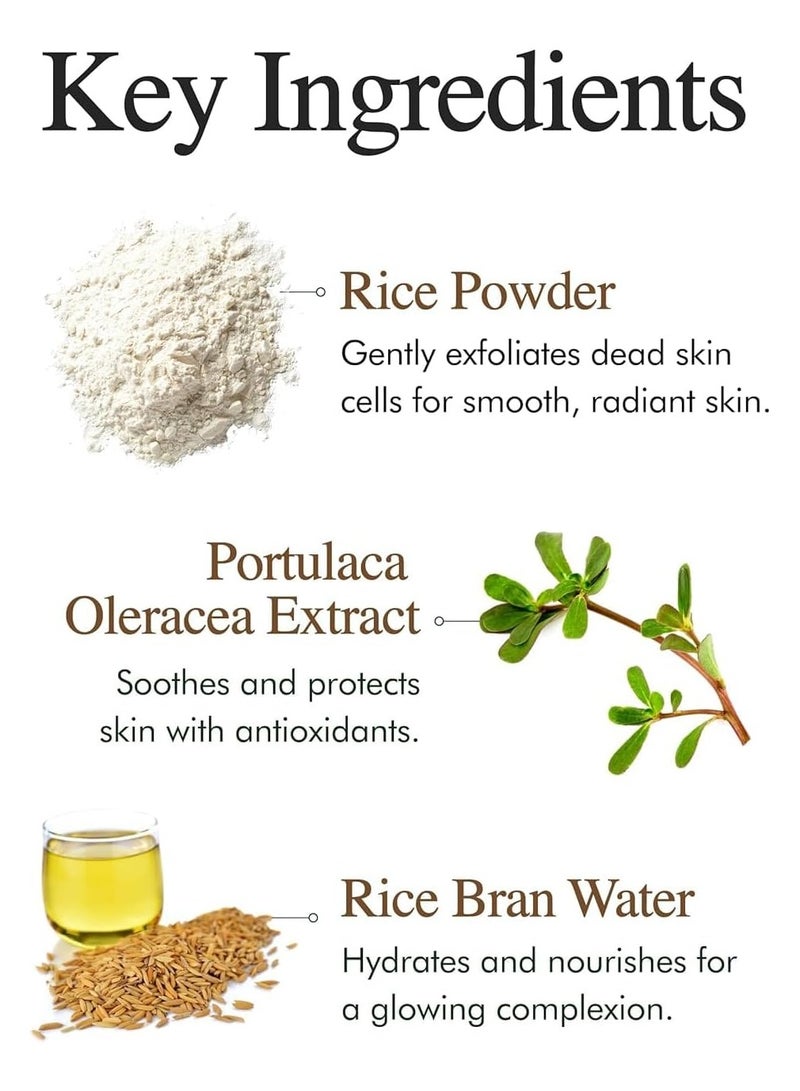 9Wishes Rice Foaming Cleanser 120ml – Gentle Face Wash with Micro-Ground Rice Powder – Deep Cleansing, Brightening & Pore-Refining – Korean Skincare for All Skin Types - Image 4