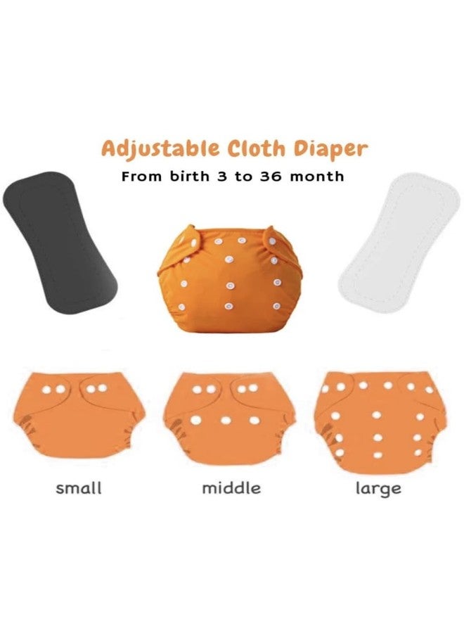 Kogar New Adjustable Reuse Nappy,Reusable & Washable Cloth Diaper Set with Super Absorbent Inserts, 3-36 Months, 2 Diapers with 2 Inserts (Red & Gray) - Image 5