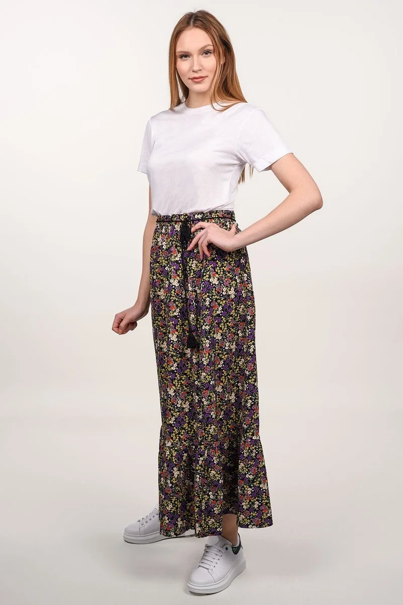 Alexander Gardi Alexandergardi Ruffle Floral Pattern Skirt (B21-423B01)
