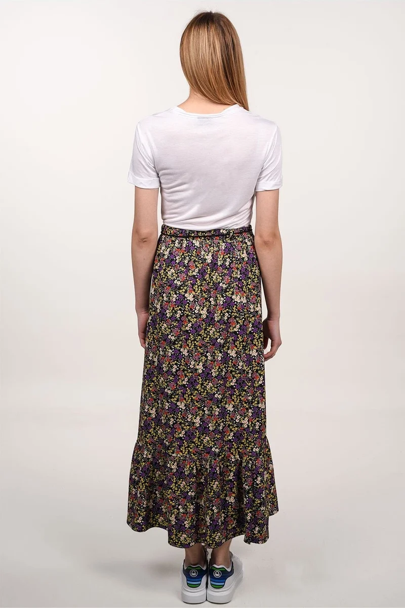 Alexander Gardi Alexandergardi Ruffle Floral Pattern Skirt (B21-423B01)