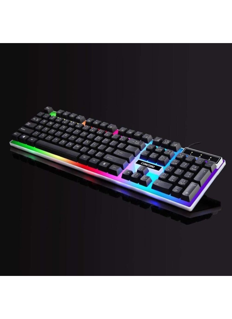 CONCORD C-59+ RGB LED Gaming Illuminated Gaming Keyboard Gaming  - Image 2