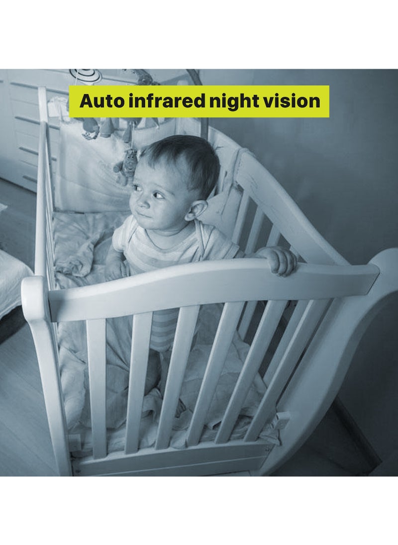 Generic - 5.0" Baby Monitor with Two-Way Talk, Night Vision, Temperature Display & Alarm, ECO Mode, 3000mAh Battery, Multi-Camera Expandable, Lullabies & Zoom Function - Image 1