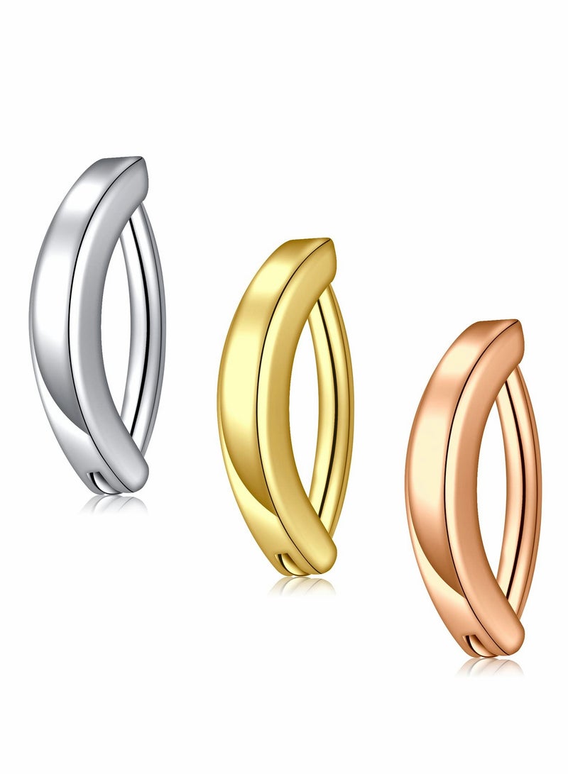 KASTWAVE 3 Pcs Belly Button Rings for Women Men Surgical Stainless Steel 14G Belly Navel Ring Piercing - Image 1