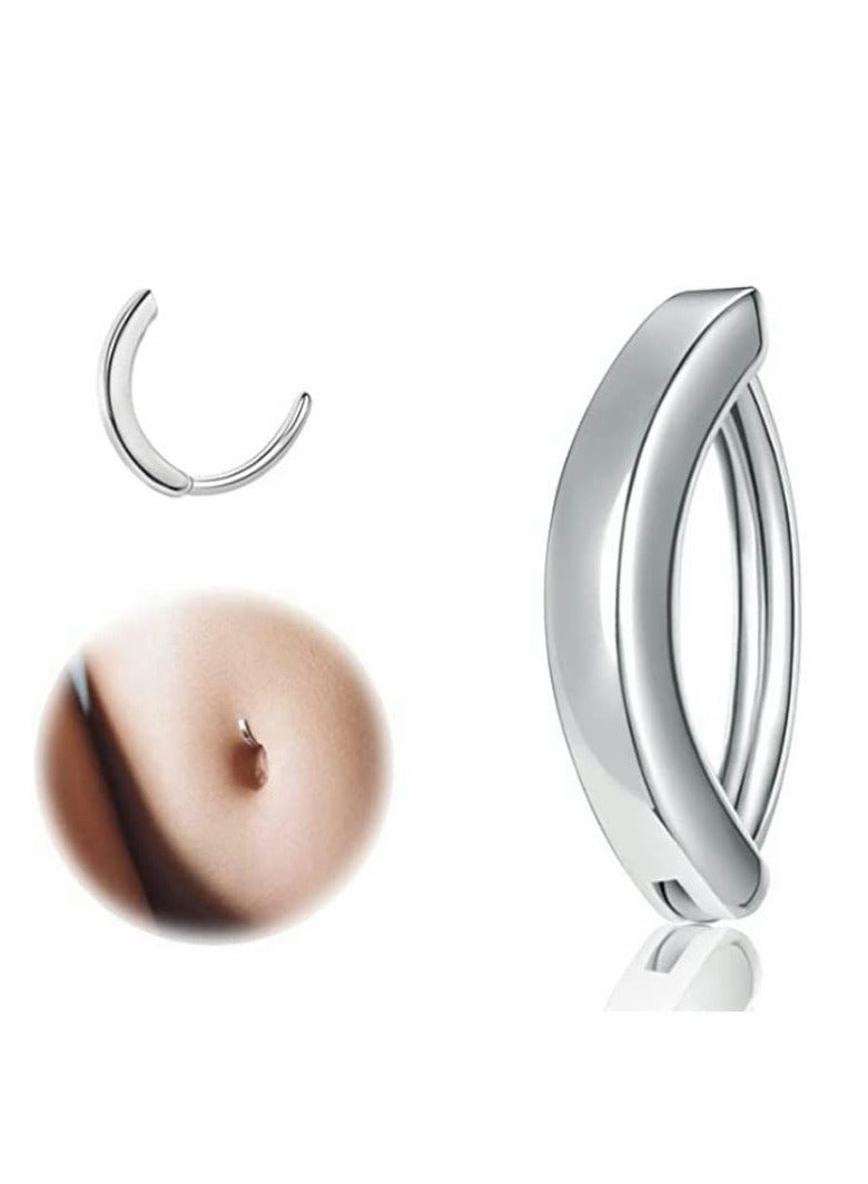KASTWAVE 3 Pcs Belly Button Rings for Women Men Surgical Stainless Steel 14G Belly Navel Ring Piercing - Image 4