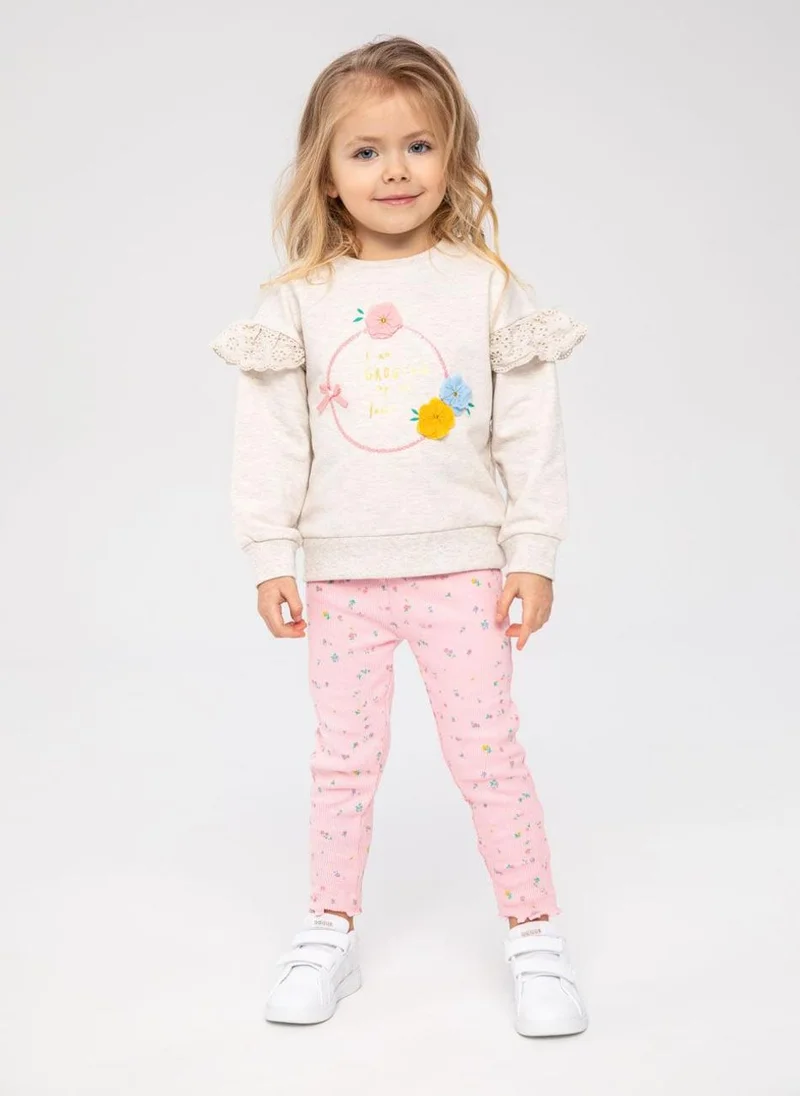 MINOTI Baby Girls Sweatshirt And Rib Legging Set
