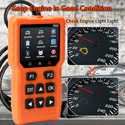 OnRetul V526 OBD2 Scanner Diagnostic Tool, Check Erase Engine Light Fault Code Scanner Tool, DTC, Data Stream, I/M Readiness, Car & Truck Scan Tool for All Vehicles Since 1996 - Image 2
