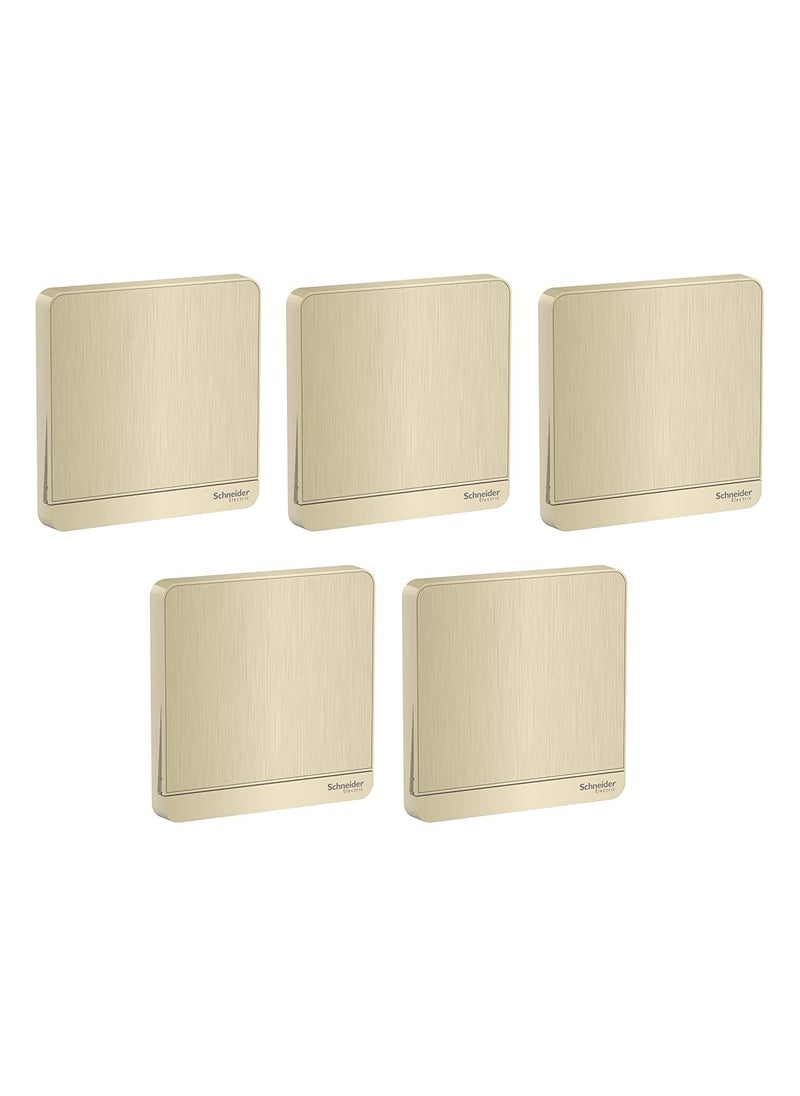 Schneider Electric Schneider Electric E8331L1_WG AvatarOn Gold - 1-way plate switch 1 gang 16AX - Pack of 5 