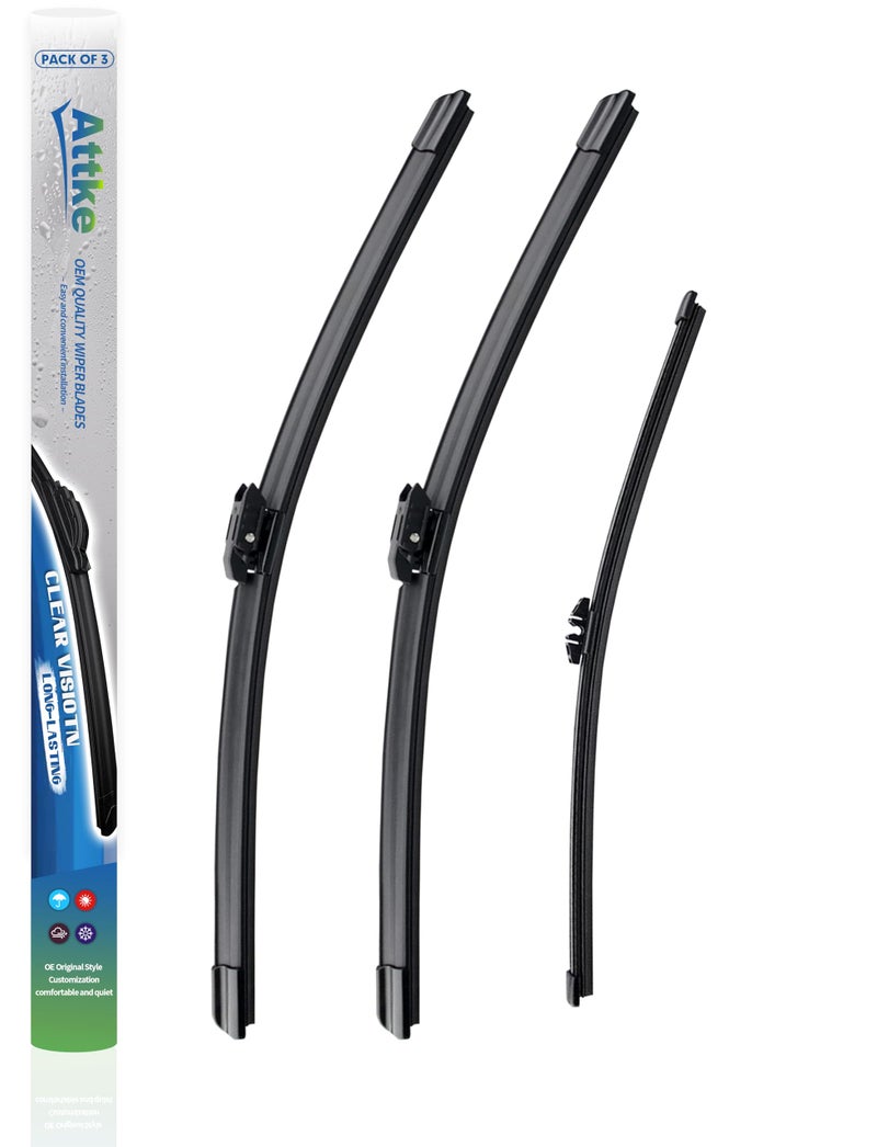 ATTKE Front and Rear Wiper Blade Set for Mini Cooper Countryman F60 2017 2018 2019 2020 2021 2022 23 21 Front Wiper Blade and 10 Rear Wiper Blade