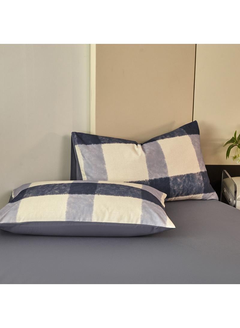 الأزرق جي دبليو 4 قطعة مجموعة 1.5 متر / 1.8 متر سرير مزدوج القطن لحاف مجموعة أدوات منزلية هدية عيد ميلاد - Image 5