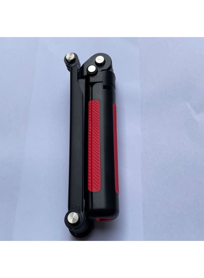 A Adjustable Lever Three-section Selfie Stick With Three-legged Selfie Stick Suitable For Gopro Camera-Color:Red - Image 1