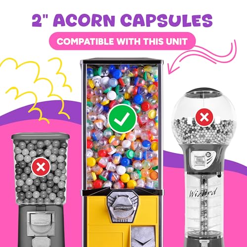 Entervending Capsule Vending Machine Translucent Acorn Capsules Empty 30 pcs 2 inch - Gumball Machine Capsules Bulk Party Favors Containers - Easter Basket Stuffers Gifts Pinata Stuffers DIY Craft Supplies - Image 5