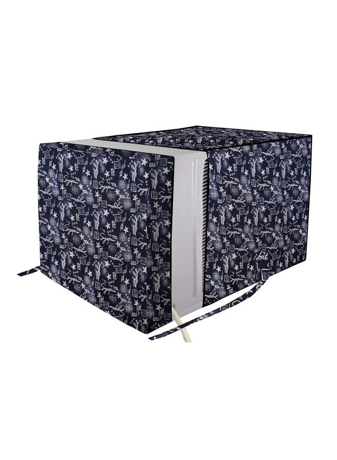 The Furnishing Tree window ac cover suitable for Lloyd 1 Ton GLW12C2YWSEW, Self Pattern Blue Color Elastic fit Cover for front and rear Of Window Ac - Image 1