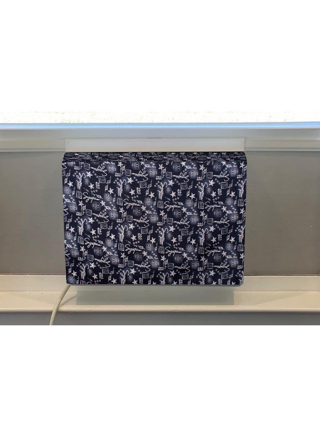 The Furnishing Tree window ac cover suitable for Lloyd 1 Ton GLW12C2YWSEW, Self Pattern Blue Color Elastic fit Cover for front and rear Of Window Ac - Image 2