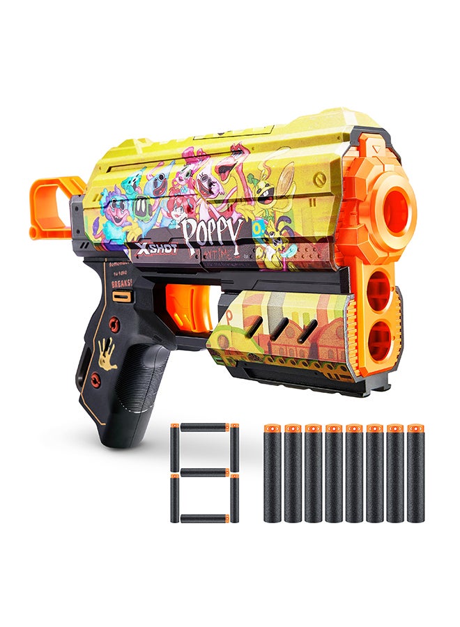 X-Shot Skins Flux 8-Dart Blaster – Poppy Playtime S1 Foam Dart Gun for Kids - Image 1