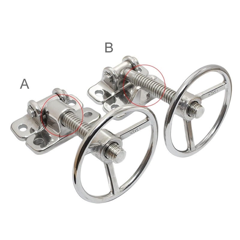 304 Stainless Steel Hand Wheel Hinge For Steam Equipment Access Door Compression 1 Piece Color A - Image 4