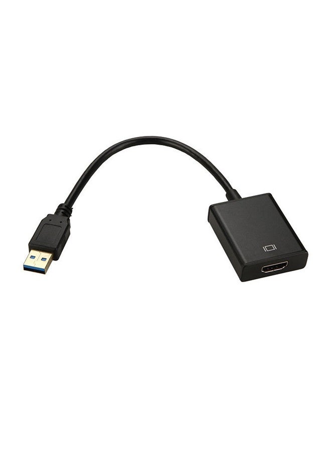 HDMI Female To USB Male Adapter Cable Black 1080p small shell Black - Image 1