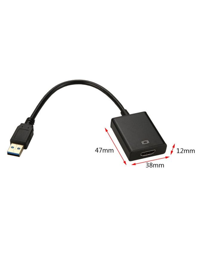 HDMI Female To USB Male Adapter Cable Black 1080p small shell Black - Image 3