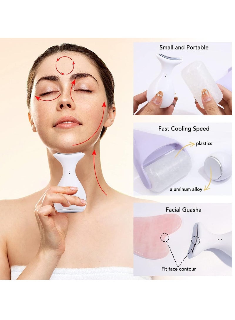 general Ice Face Roller Hammer with Guasha,Ice Face Roller for Puffiness and Redness Relief, Face massager Lift Your Face(White) - Image 4