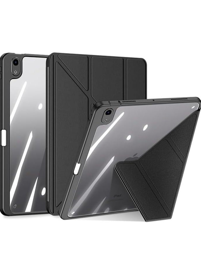 DUX DUCIS Transparent Back Case for iPad Air 11 inch 6th Generation (2024, M2),Smart Magnetic Flip Stand Soft TPU Back Cover With Pencil Holder & Auto Sleep Wake for iPad Air 11 (Black)  - Image 1