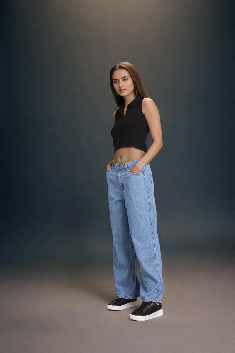INKD Women's Jeans (INKSS25WJN-608-Sky Why-30) - Image 2