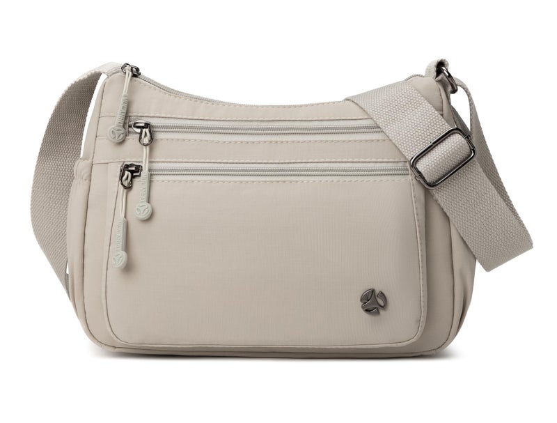 Pealwel Casual Crossbody Bag with Anti Theft Pocket - Women Lightweight Water-Resistant Purse Bag (Beige) - Image 1