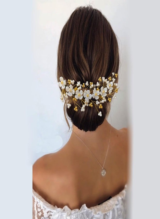 Ansh Attractive Artificial Metal Floral Hairpin | Silver and Golden Pearls Hair Clips/Juda Pins | Hair Accessories for Women & Girls (Combo Pack of 2669-2671) - Image 2