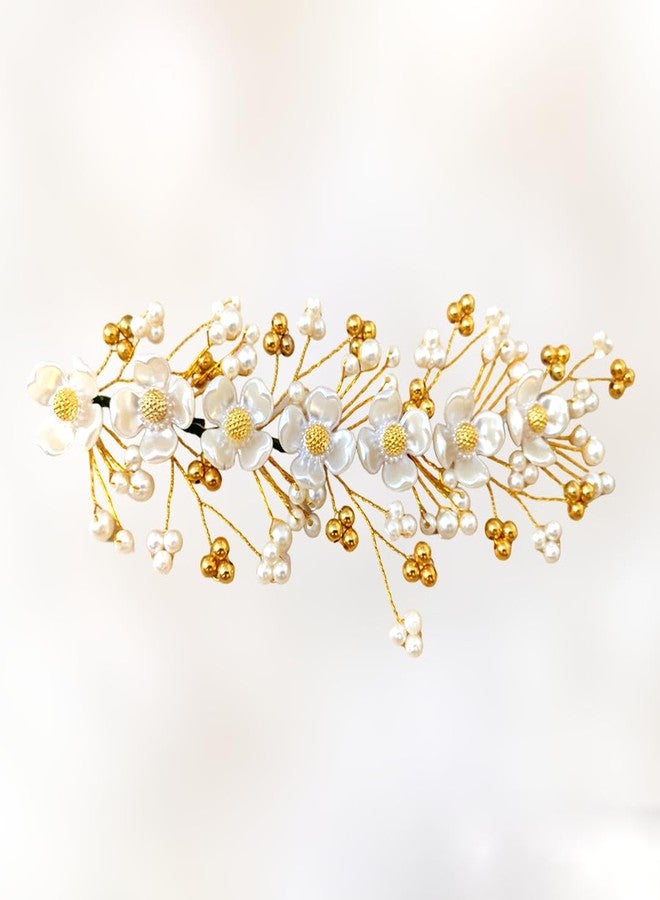 Ansh Attractive Artificial Metal Floral Hairpin | Silver and Golden Pearls Hair Clips/Juda Pins | Hair Accessories for Women & Girls (Combo Pack of 2669-2671) - Image 4