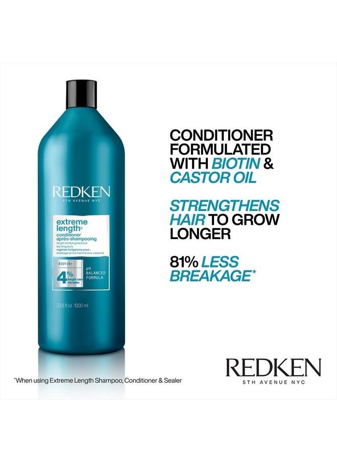 REDKEN - Redken Extreme Length Shampoo | For Hair Growth | Prevents Breakage & Strengthens Hair | Infused With Biotin | 33.8 Fl Oz - Image 1