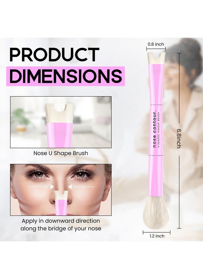 Katelia Beauty - Nose Contour Makeup Brush For Sculpting And Defining Nose Contour Precision Duo Contour Brush Innovative And Unique Dualended Brush Ushaped Nose Contour Brush For Easy Nose Contour - Image 1