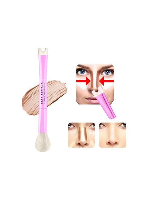 Nose Contour Makeup Brush For Sculpting And Defining Nose Contour Precision Duo Contour Brush Innovative And Unique Dualended Brush Ushaped Nose Contour Brush For Easy Nose Contour