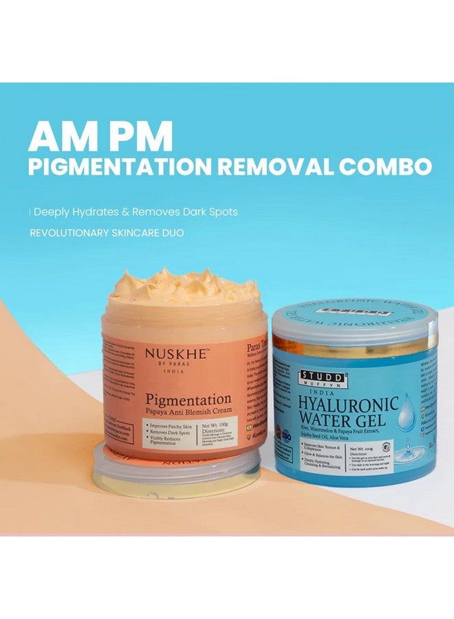 Nuskhe By Paras Am Pm Combo | Special Hyaluronic Gel And Pigmentation Cream Combo For Glowing Skin (Each 100 Ml) (Pack Of 2) - Image 3