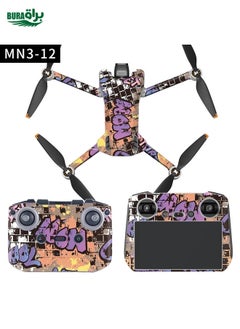 BURAQ Full Surround Style Waterproof  Sticker For DJI Mini 3 Pro RC With Screen Version(Mn3-12)  - Image 2
