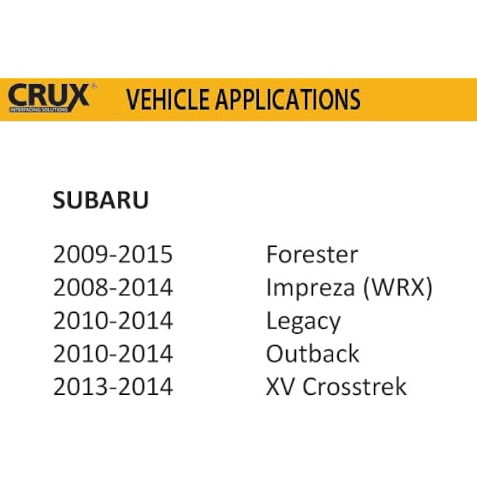 CRUX Swrsu38B Subaru Radio Replacement Interface - Image 4