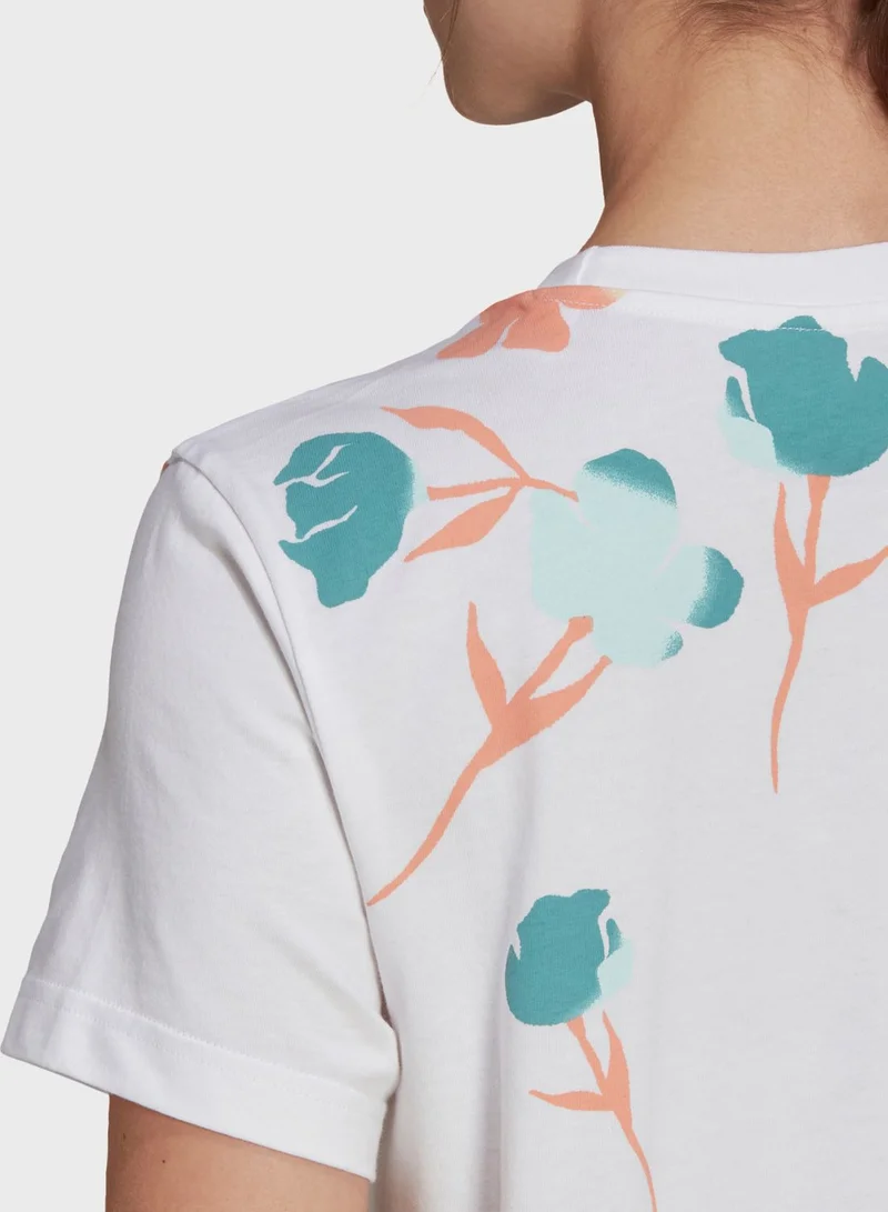 Adidas Floral Boyfriend T-Shirt