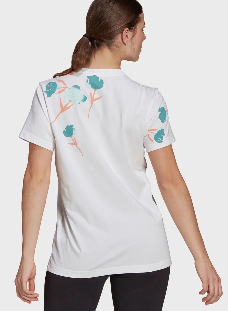 Adidas Floral Boyfriend T-Shirt