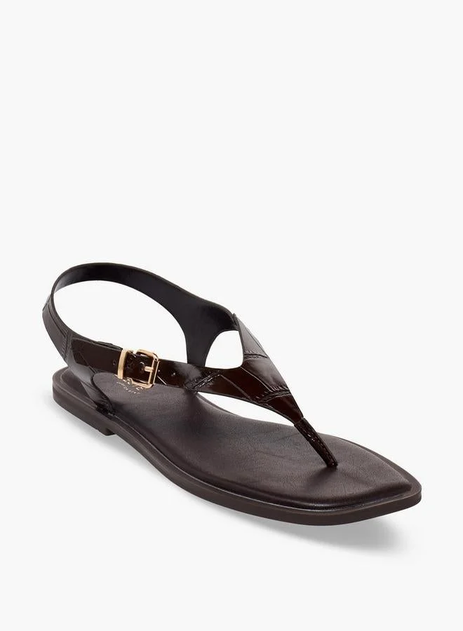 سيليست Women Textured Buckle Strap Sandals