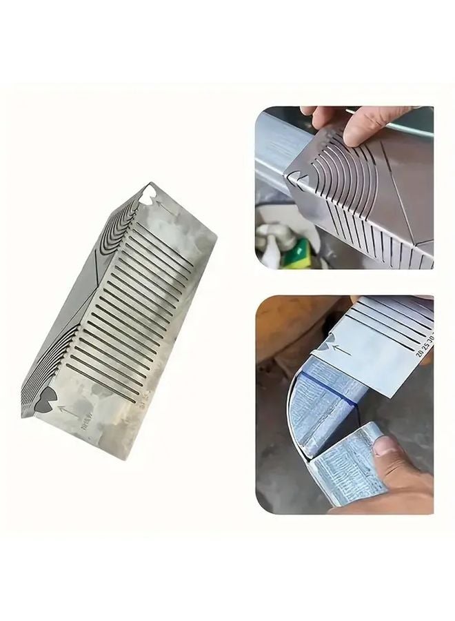 Medium Size 304 Stainless Steel Foldable Gauge Dual Use Engraving Measuring Tool - Image 2