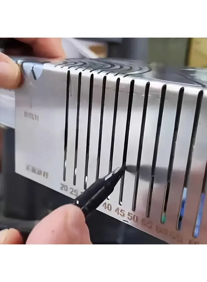 Medium Size 304 Stainless Steel Foldable Gauge Dual Use Engraving Measuring Tool - Image 3