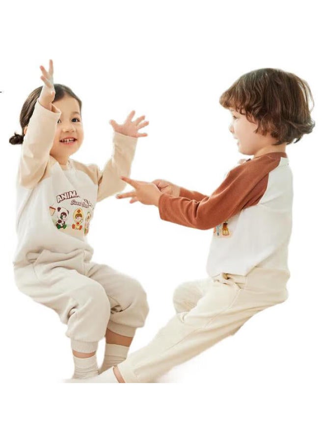 Ibaby/English Baby Bubble Mate Collaboration Children'S Long-Sleeve T-Shirt, Cartoon Print Undershirt For Boys And Girls, Big Kids - Image 2