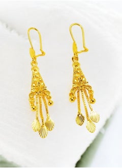 GOLDMAX Elegant 21k Gold Plated Drop Earrings For Women  - Image 1