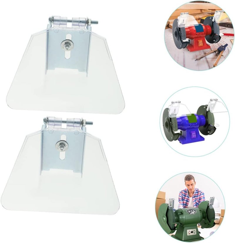 2pcs Bench Grinder Eye Shield Kit Dust Guard and Screws Safety Protection for Workshop Tools - Image 3