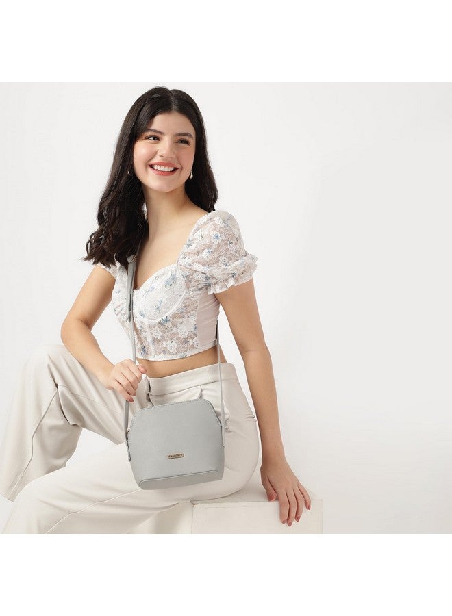 Fastrack Textured Sling Bag for Women, Girls and Ladies | With Zip-Up Closure and Adjustable Sling Straps - Image 2