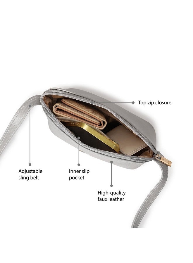 Fastrack Textured Sling Bag for Women, Girls and Ladies | With Zip-Up Closure and Adjustable Sling Straps - Image 3