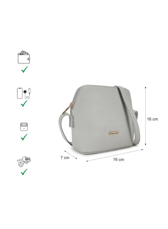 Fastrack Textured Sling Bag for Women, Girls and Ladies | With Zip-Up Closure and Adjustable Sling Straps - Image 5