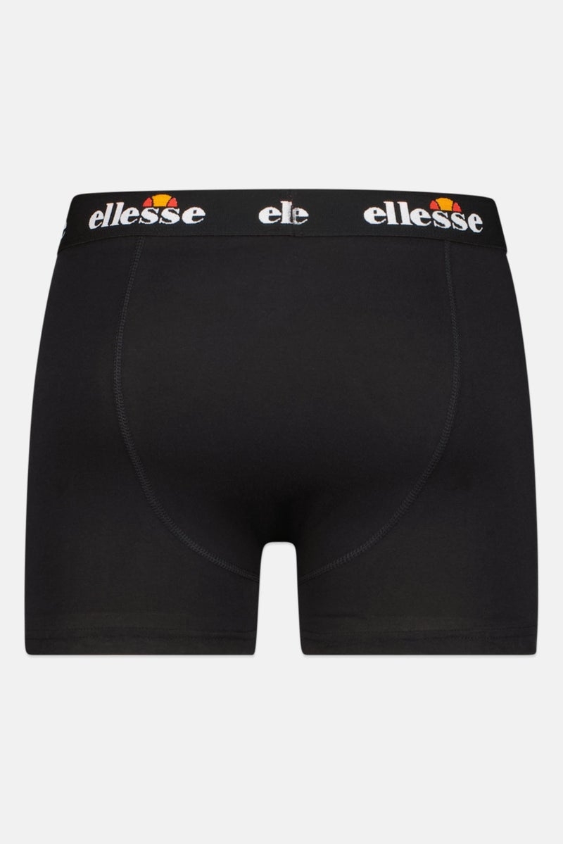 Ellesse Men 3 Pieces Brand Logo Boxers, Black - Image 2