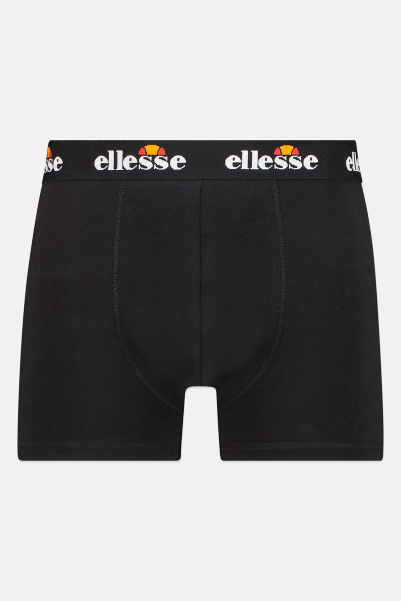 Ellesse Men 3 Pieces Brand Logo Boxers, Black - Image 5