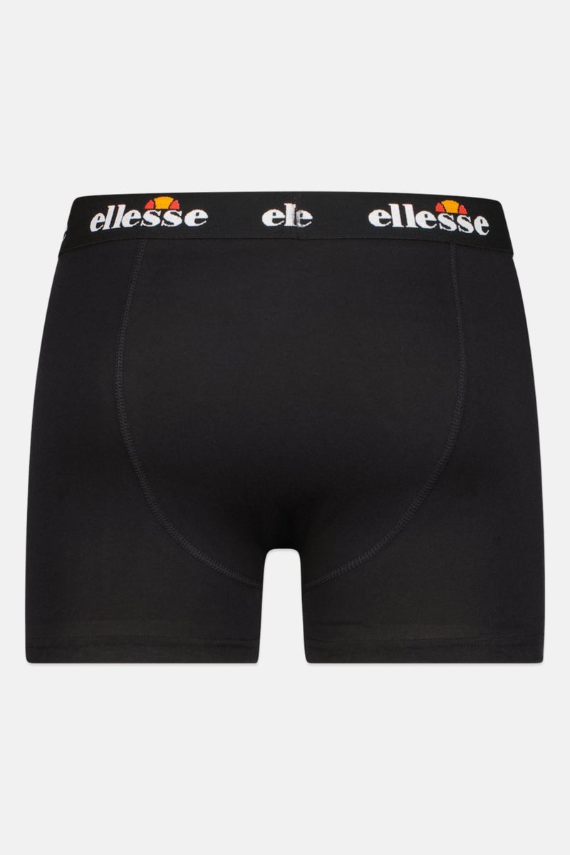 Ellesse Men 3 Pieces Brand Logo Boxers, Black - Image 4