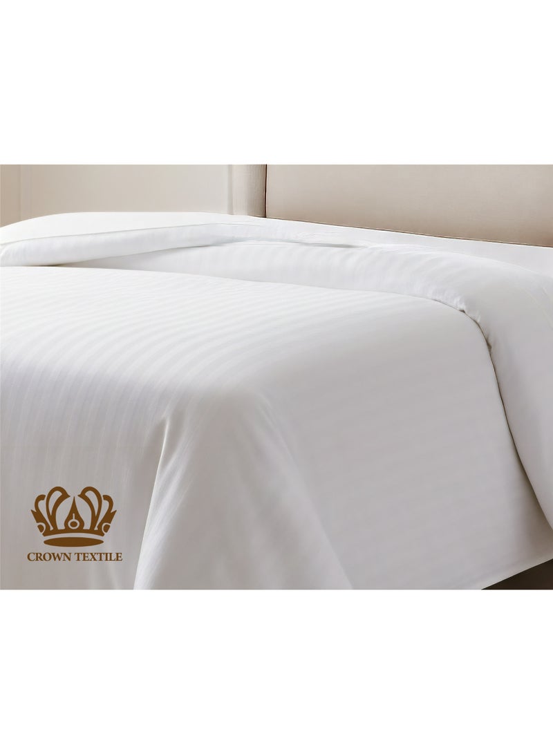 CROWN TEXTILE 4-Piece Hotel Single Cotton Duvet Cover Set with Microfiber Filling, Sheet Size 140*200 - Image 2