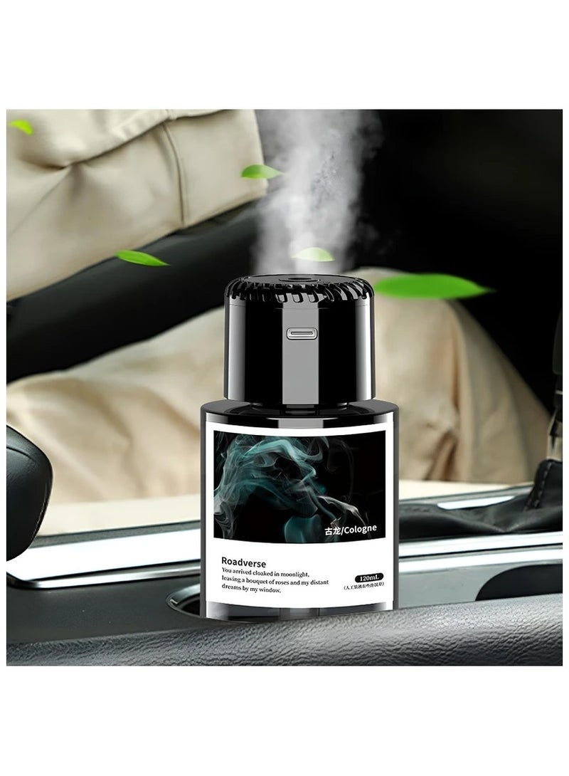 BlueFire Premium Smart Car Air Freshener Diffuser with 160ml Large Capacity, Starry Night LED Light, Silent Aromatherapy Humidifier, Type-C Rechargeable Battery, Elegant Black Design for Car, Home & Office – Long-Lasting Fragrance, Compact & Stylish Accessory for Fresh and Relaxing Driving Experience - Image 3