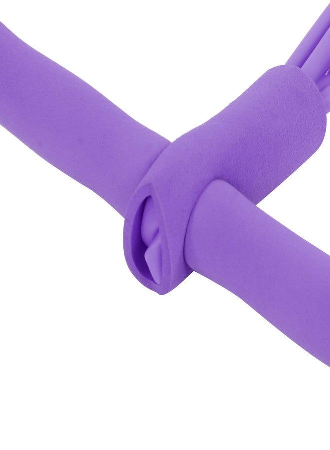 Srliya 4 Tube Elastic Pull Rope Sit Up Training Pedal Resistance Band Yoga Stretching Fitness Equipment (Purple) - Image 5